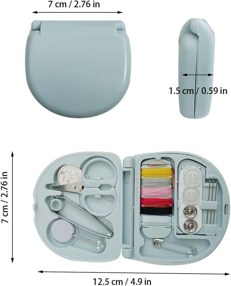 ZTEOFO 2 Pack Mini Travel Sewing Kit, Portable Travel Sewing Box Kit, Portable Heart-Shaped Box - Image 3